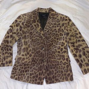 Talbots Cotton Velvet Leopard Blazer 🖤